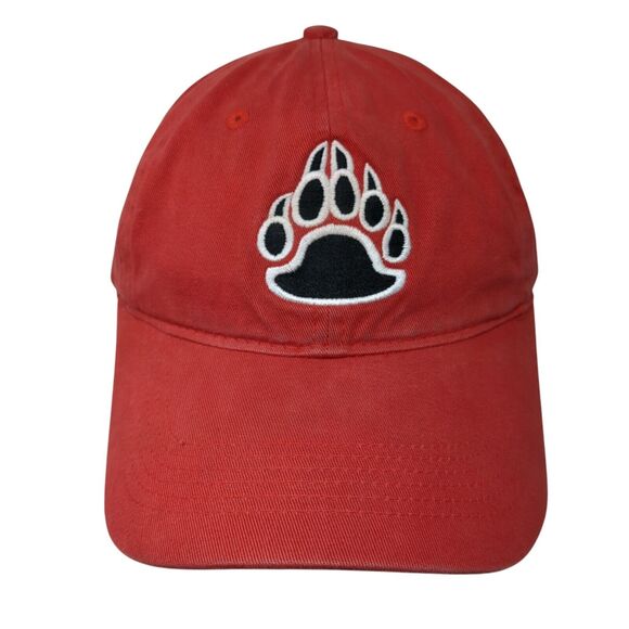 Bear Paw Slideback Hat Red OSFA Adjustable Embroidered Pacific Headwear - Picture 1 of 9